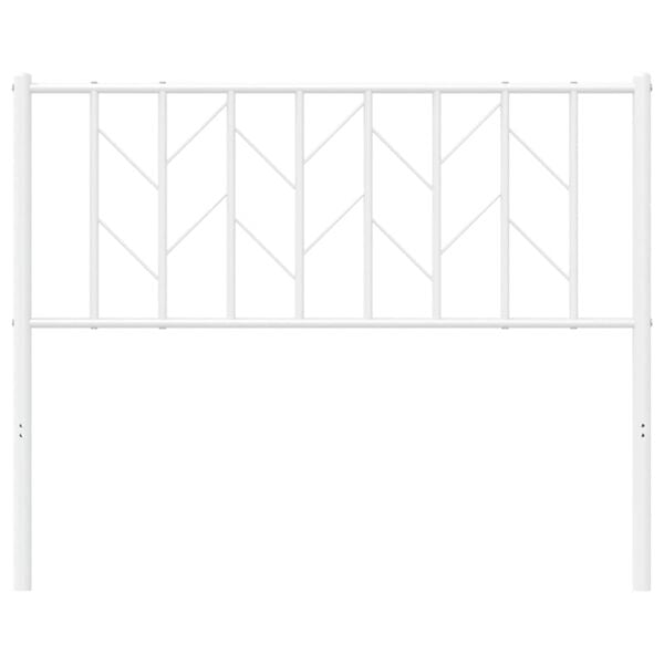 vidaXL Metal Replace Headboard White 107 cm