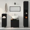 vidaXL Bathroom Furniture Set 3 pcs Black Oak 30 x 30 x 190 cm