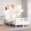 vidaXL Bed Frame without Mattress White 120x200 cm Solid Wood