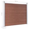 vidaXL Fence Panel WPC 180x146 cm Brown