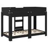 vidaXL Bunk Bed for Kids Black Oak 80 x 160 cm Engineered Wood
