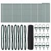 vidaXL Hexagonal Fence Ground Fix 100 x 0.4 m PVC-Coated Steel Grey