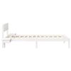 vidaXL Bed Frame with Headboard White 90 x 190 cm Solid Pine Wood