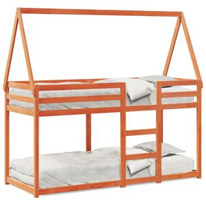 vidaXL Bunk Bed without Mattress Wax Brown 90x200 cm Solid Wood Pine