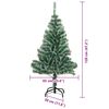 vidaXL Artificial Christmas Tree Snow Flocked with LED Light 120 cm
