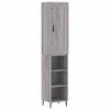 vidaXL Highboard Grey Sonoma 34,5x34x180 cm Engineered Wood