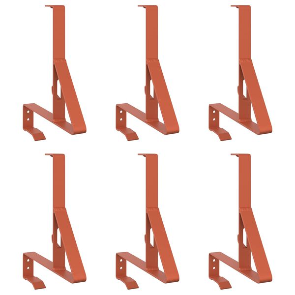 vidaXL Snow Guard Support Red 29.5 x 3 x 34.5 cm Steel