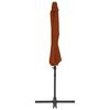 vidaXL Cantilever Garden Parasol with Steel Pole Terracotta 300 cm