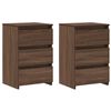 vidaXL Bed Cabinets 2 pcs Brown Oak 40x35x62,5 cm Engineered Wood