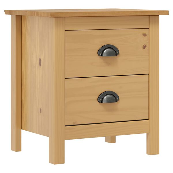 vidaXL Bedside Cabinet Hill 46x35x49.5 cm Solid Pine Wood