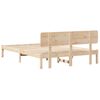vidaXL Bed Frame with Headboard Natural 140 x 200 cm Solid Pine Wood