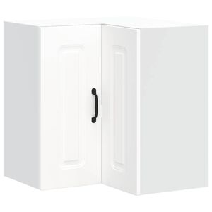vidaXL Kitchen Wall Corner Cabinet Kalmar White Engineered Wood