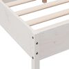 vidaXL Bed Frame without Mattress White 150x200 cm King Size Solid Wood Pine
