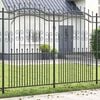 vidaXL Garden Fence Grey 240 x 228 cm Powder-coated steel