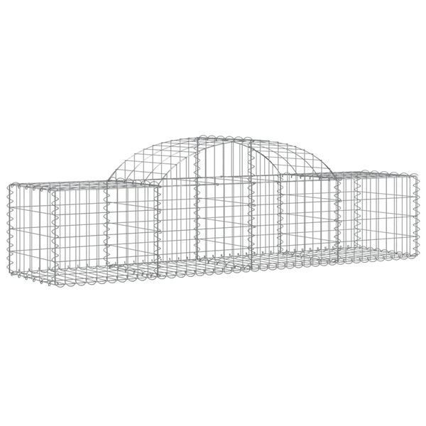 vidaXL Arched Gabion Baskets 6 pcs 200x50x40/60 cm Galvanised Iron