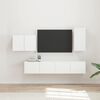 vidaXL TV Wall Cabinet Set Wall-mounted 4 pcs White Engineered Wood