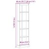 vidaXL Bookcase White 46 x 20 x 170 cm Solid Pine Wood