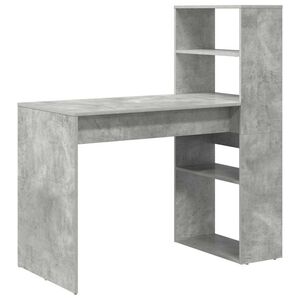 vidaXL Desk Concrete Grey Engineered Wood 113 x 54 x 120 cm