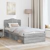 vidaXL Bed Frame Grey Sonoma 90 x 190 cm Solid Pine Wood