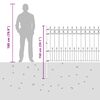 vidaXL Spike Ring Fence Black 200 x 150 cm Powder-Coated Steel