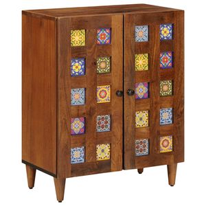 vidaXL Sideboard Walnut 60 x 33.5 x 75 cm Solid Mango Wood