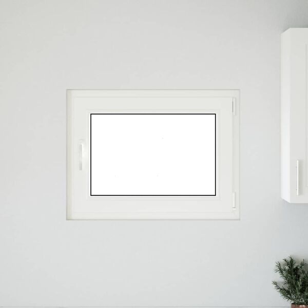 vidaXL Basement Window "RISOR" 80x70 cm Tilt&Turn DIN Right White