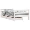 vidaXL Kids Bed Frame with Drawers White 80x160 cm Solid Wood Pine