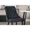 Venture Home Dining Chairs 2 pcs Velvet Deluxe Polyester Black