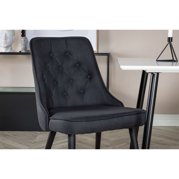 Venture Home Dining Chairs 2 pcs Velvet Deluxe Polyester Black