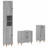 vidaXL 3 Piece Bathroom Cabinet Set ALKMAAR Grey Sonoma
