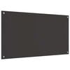 vidaXL Kitchen Backsplash 2 pcs Dark Grey 110 x 60 cm Tempered Glass