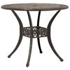 vidaXL Garden Dining Set 5 pcs Bronze 90 x 90 x 75 cm Cast Aluminium