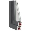 vidaXL Basement Window "RISOR" 50x75 cm Tilt&Turn DIN Left Anthracite