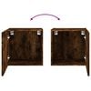 vidaXL TV Wall Cabinets 2 pcs Smoked Oak 40.5x30x40 cm Engineered Wood