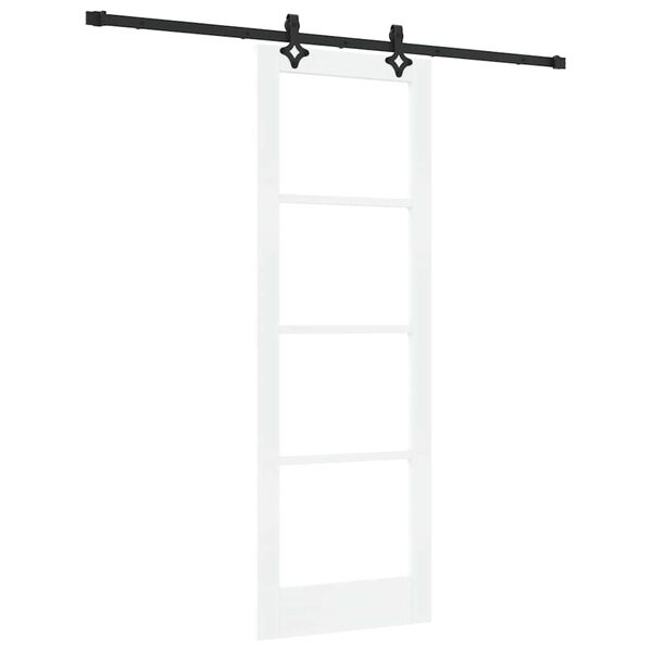 vidaXL Sliding Door ORKDAL White and Black 73.5 x 211 cm
