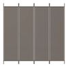vidaXL 4-Panel Room Divider Anthracite 200x200 cm Fabric