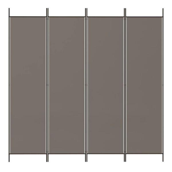 vidaXL 4-Panel Room Divider Anthracite 200x200 cm Fabric