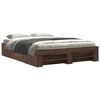 vidaXL Bed Frame without Mattress Brown Oak 150x200 cm King Size Engineered Wood