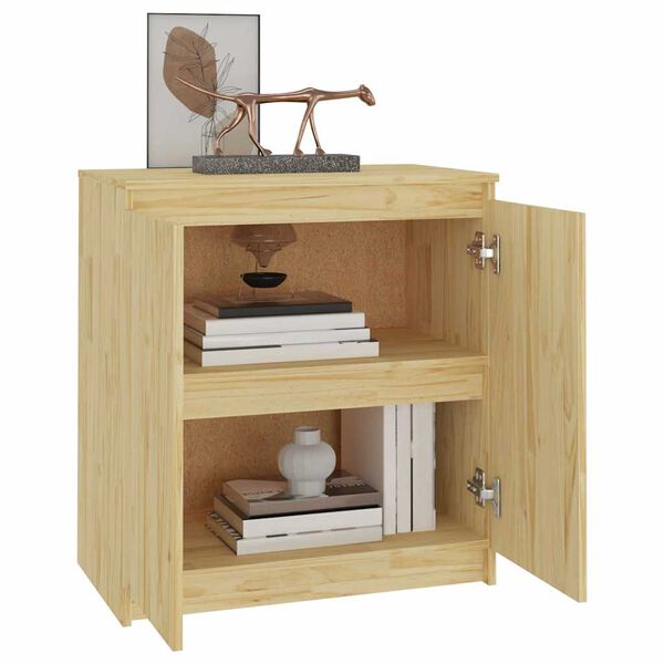 vidaXL Side Cabinet 60x36x65 cm Solid Wood Pine