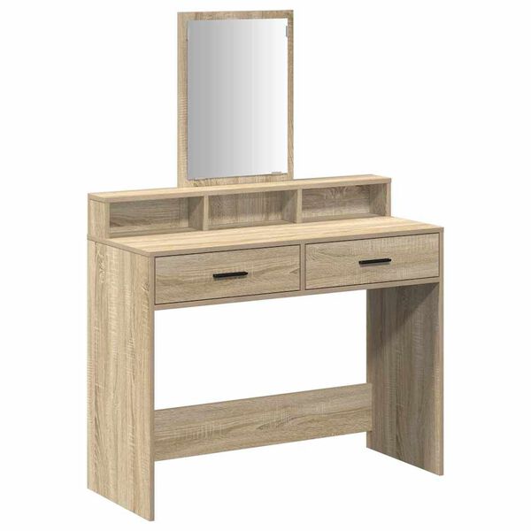 vidaXL Dressing Table Sonoma Oak 100 x 41 x 140 cm Engineered Wood