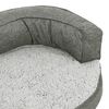 vidaXL Ergonomic Dog Bed Mattress 90x64 cm Linen Look Fleece Grey