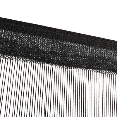 vidaXL String Curtains 2 pcs 140x250 cm Black