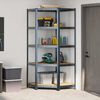 vidaXL 5-Layer Corner Shelf Anthracite Steel&Engineered Wood