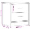 vidaXL Bedside Cabinets 2 pcs Old Wood 40x30x40 cm Engineered Wood