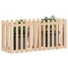 vidaXL Garden Raised Bed with Fence Design 150x50x70 cm Solid Wood Pine
