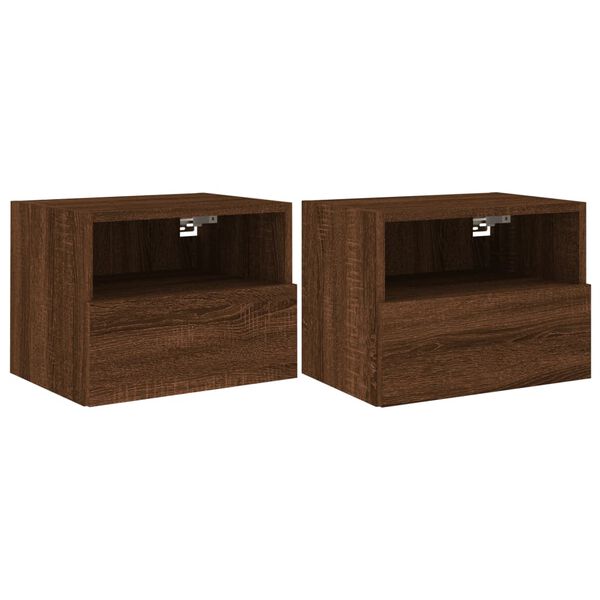 vidaXL TV Wall Cabinets 2 pcs Brown Oak 40x30x30 cm Engineered Wood