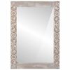 vidaXL Bathroom Mirror White 70 x 50 x 2.5 cm Solid Mango Wood