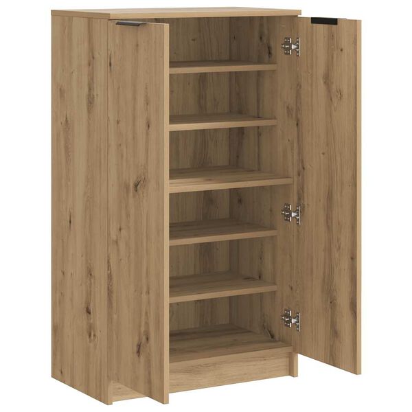 vidaXL Shoe Cabinet Artisian Oak 59x35x100.5 cm Engineered Wood