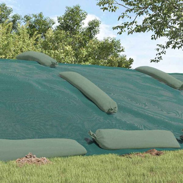 vidaXL Silo Cover Green 10 x 5 m HDPE