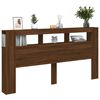 vidaXL LED Headboard Brown Oak 200 cm Engineered Wood
